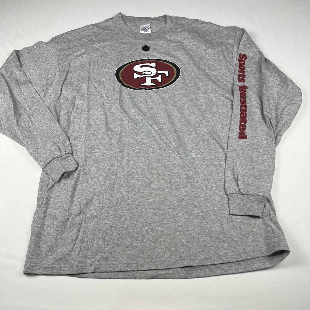 Vintage Delta San Francisco 49ers Sports Illustrated Gray LS T-Shirt Mens XL